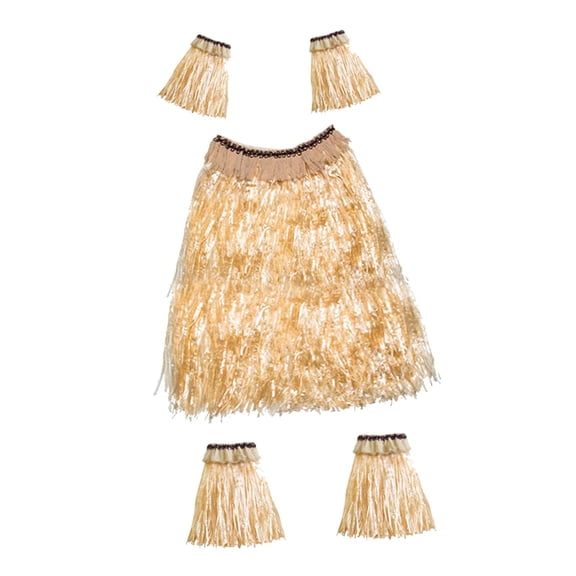 Hawaiian Grass Skirt Hawaiian Skirt for Luau Party Decorations Festival Straw Color