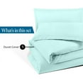 thumbnail image 2 of VEGAS HOTEL COLLECTION Classic Egyptian Cotton 1-Piece Duvet Cover { Zippered Closure } 1000 Thread Count- Fabulous Solid Looking Color Aqua Blue - Twin/Twin XL Size, 2 of 7