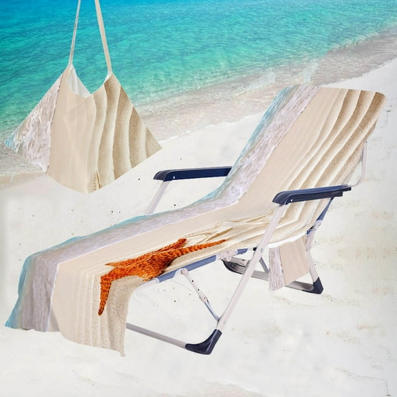 Dongrere Chaise Lounge Cover for Tanning, Beach Chair Towel for Summer, Lounge Chair Covers for Beach 82.5''x27.5''