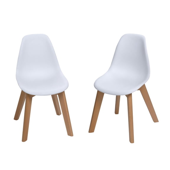 Gift Mark Modern Kids Chair Set (Set of 2 Chairs)-Color:White