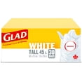 thumbnail image 2 of Glad White Garbage Bags - Tall 45 Litres -, 2 of 6