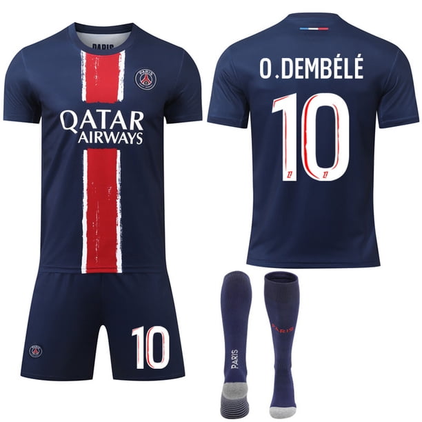 2024-2025 Paris Saint-Germain Home Kids Adult Football Shirt No.10 O.Dembélé
