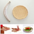 thumbnail image 4 of Cesta de picnic con gasa, cesta tejida de bambú para exteriores, cesta a prueba de insectos, a prueba de polvo, comida solar, frutas, verduras, cubierta para pan con bandeja de gasa a prueba de polvo, 4 of 5