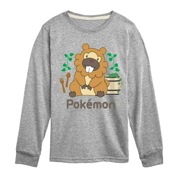 Pokémon - Bidoof Cafe - Boys Youth Long Sleeve T-Shirt