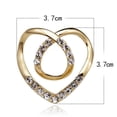 thumbnail image 6 of Hyasfey Scarf Buckle Multifunctional Geometry Shiny Rhinestone Inlaid Decorative Clothing Accessories Metal Fashion Love Heart Shape Brooch Shawl Ring Clip for Daily Wear, 6 of 7