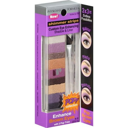 Physicians Formula: Shimmer Strips Pop Brown Eyes 7052 Custom Eye Enhancing Shadow & Liner, 0.26 oz