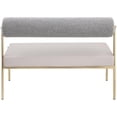 thumbnail image 3 of Meridian Furniture Carly Taupe Vegan Leather Bench, 3 of 9