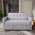 thumbnail image 2 of 3 in-1 Pull Out Couch Bed, Velvet convertible Sleeper Sofa Bed with Armrests Sofa Loveseat for Living Room, Bedroom, 2 of 6