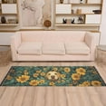 thumbnail image 2 of Yayeee Hallway Runner Rug 2'x6' Non Slip Machine Washable with Rubber Backing, Flowers and Dog, 2 of 8