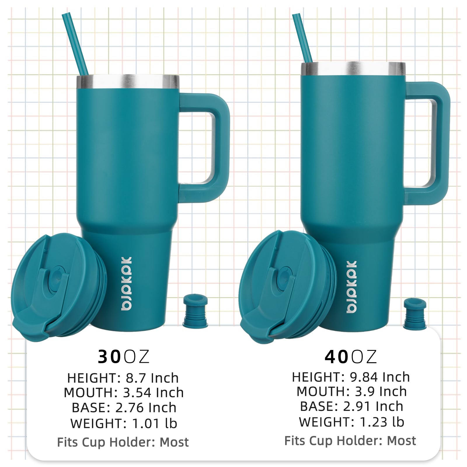 BJPKPK 30oz Insulated Tumbler with Handle and Lid photo 4