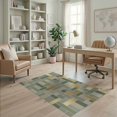 thumbnail image 2 of ODIKA 4'x6' Washable Area Rug Pet Friendly, Non-Shedding That Over Abstract Grid Featuring Balanced Motifs Carpeta Para for Bedroom, Reading Nook, 2 of 7