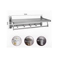 thumbnail image 4 of Toallero Doble Acero Inoxidable Baño De Pared Con Ganchos, 4 of 5