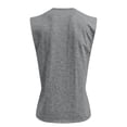 thumbnail image 5 of Casual Sleeveless Shirts Men Distressed Washed Tank Tops Henley Button Down V Neck Polo Shirt Vintage Solid Tee Top Gray XXXL, 5 of 5