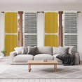 thumbnail image 6 of Yellow Kitchen Curtain for Berdoom Living Room Cafe 72 Inch Length, Modern Painting Farmhouse Striped Abstract Art Tiers Curtains Light Filtering Drapes Rod Pocket Window Treatment 2 Panels 52"Wx72"L, 6 of 8