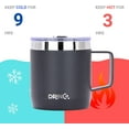 thumbnail image 4 of Drinco 14-Ounce Double-Wall Vacuum-Sealed Stainless Steel Coffee Mug, Black, 4 of 5