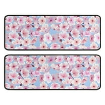 Kitchen Rugs Sets Of 2,Pioneer Flower Floral Print Pattern Anti Fatigue Kitchen Mat Rugs Non Slip Washable,Decorative Kitchen Floor Mats for Kitchen,Sink,Laundry,17"x47" 17"x47"
