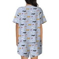 thumbnail image 6 of Daiia Dogs Are Running Pattern Womens Pajama Sets Short Sleeve Pajamas for Women Sets Soft Lounge Sets Casual Round Neck Sleepwear PJS-X-Large, 6 of 7