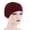 Burgundy, variant on Herrnalise Women Winter Ruched Warm Solid Muslim Cap Hat Beanie Wrap Scarf Cap