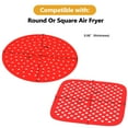 thumbnail image 5 of Deago 2 Pack Reusable Silicone Air Fryer Liners Non Stick Air Fryer Mats Air Fryer Accessory Parchment Paper Replacement - 7.7" Round, 5 of 10