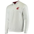 thumbnail image 2 of Men's Colosseum White Washington State Cougars Tortugas Logo Quarter-Zip Jacket, 2 of 3