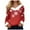 Red, variant on Gubotare Women's Long Sleeve V-Neck Sweatshirt for Christmas Long Pullover Sweaters for Women (Red,XXL)