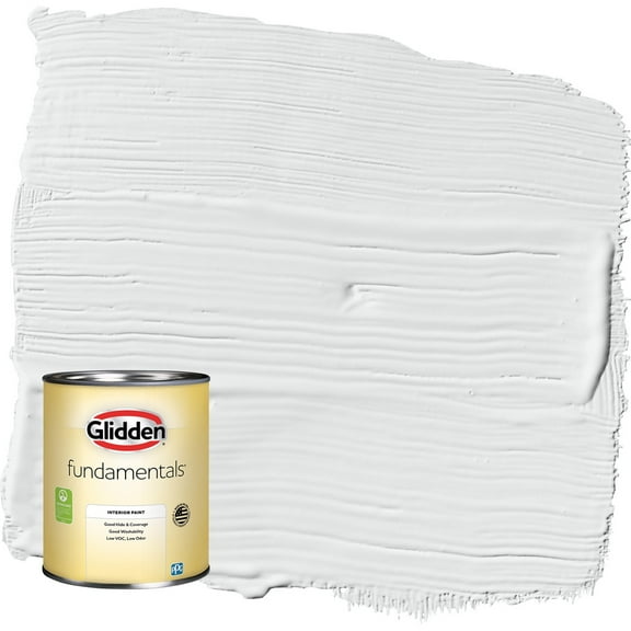 Glidden Fundamentals Radisson / White Eggshell Interior Paint, 1 Quart