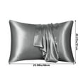 thumbnail image 3 of 2 Pcs Emulation Silk Satin Pillowcase Comfortable Pillow Cover Pillowcase For Bed Throw Hair Beauty Pillow Covers, 3 of 8