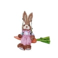 thumbnail image 2 of CuiLiyq Easter Decorations, Spring Hanging Easter Bunny Figurine on Carrot Swing, Cute Farmhouse Decorative Woven Straw Rabbit Statue for Home Indoor Outdoor Craft Adornment Decor (K), 2 of 6