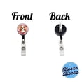 thumbnail image 3 of Cavalier King Charles Spaniel Dog Pink Floral Flowers Retractable Reel ID Badge Key Card Name Tag Holder with Clip, 3 of 7