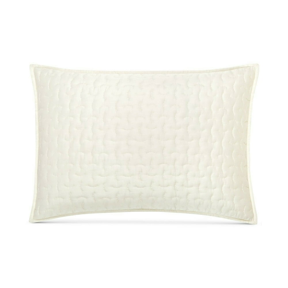 Hotel Collection Connections Quilted Flange Trim Cotton Pillow Sham
