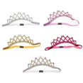 thumbnail image 2 of Crown Shape Headbands 5Pcs Shimmering Baby Girls Rhinestone Tiara Photo Prop Assorted Color For Birthday Party, 2 of 3