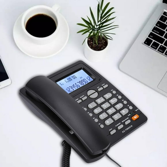 Large Buttons Clear Sound Answering Machine LCD Display Corded Phone With Speakerphone Extension Set Call Time Record For Telephone Calculator Home