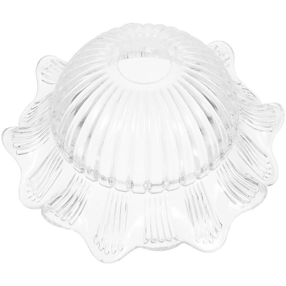 WHAMVOX Lamp Shade Glass Lampshade Bedroom Light Shade Office 20X20CM Transparent