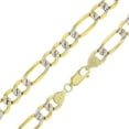 thumbnail image 2 of 14K Yellow Gold 9mm Hollow Figaro Diamond Cut Chain, FREE Microfiber Cloth, Link Mens Womens Necklace, Giorgio Bergamo, 2 of 6