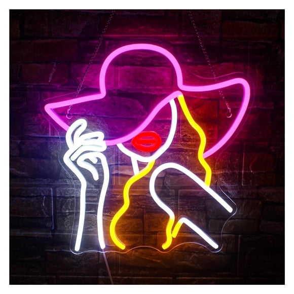 Lampe de Signalisation Néon Dimmable pour Mur, Fête Boîte de Nuit, Homme Grotte, Bar Décoration de Salle de Jeux Anniversaire 34.6cmx32.8cm