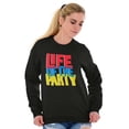 thumbnail image 4 of Life of Party Fun Drinking Partying Unisex Plus Fleece Graphic Sweatshirt Brisco Brands 3X, 4 of 5