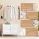 thumbnail image 1 of Perchero con 4 Cajones, Estructura Metálica Resistente, Ropa, Cajonera con Cajones de Tela y Tapa de Madera para Dormitorio, 1 of 7