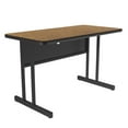 thumbnail image 6 of Correll Desk Height Commercial Laminate Top Computer/Student Desks 24x36", RECTANGULAR, MEDIUM OAK , BLACK, 6 of 7