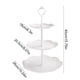 thumbnail image 3 of Marco De Plástico Soporte de 3 niveles para cupcakes, bandeja para postres, torre, 26x26x40 cm, plástico blanco, ideal para fiestas y eventos (1 unidad). Rkxzt, 3 of 8