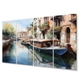 thumbnail image 2 of Designart "Watercolor Whimsy Beige Canal art painting I" Canals Metal Wall Art Set, 2 of 5