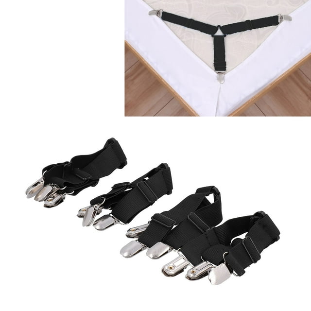 Sujetador De Sábanas, Duradero Y Versátil, 4 Piezas, Correas Para Sábanas, Clips Para Sábanas, Compacto, Antideslizante, Para Colchones, Mantas, Cojines De Sofá