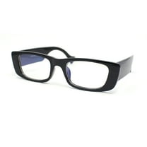 Womens Mod Rectangle Fashionable Blue Light Filter Computer Glasses Black