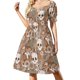 thumbnail image 1 of Spooky Mushroom Garden - Dusty Vestido de manga corta Vestido largo de mujer ropa de mujer, 1 of 7
