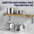 thumbnail image 2 of Cooks Standard Stainless Steel Frying Pan with Lid, 8-Inch Multi-Ply Clad Wok Stir Fry Pan, Kitchen Skillet, Silver, 2 of 8