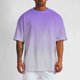 thumbnail image 4 of Tops para hombre, blusas y camisas de cuello redondo y manga corta para hombre, blusas deportivas elásticas informales con estampado degradado para hombre, blusas de cuello redondo y manga corta para, 4 of 7