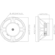 Sound Town 15 500W Cast Aluminum Frame Woofer (Low Frequency Driver), Replacement Woofer for PA/DJ Subwoofer Cabinets (STLF-15110ZA)