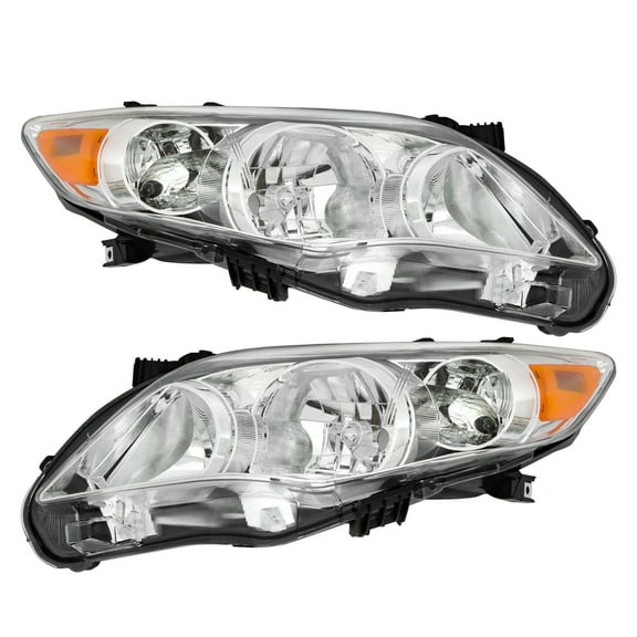 PET-U Replacement for 2011 2012 2013 Toyota Corolla S L LE CE XLE XRS Headlights Left & Right Side