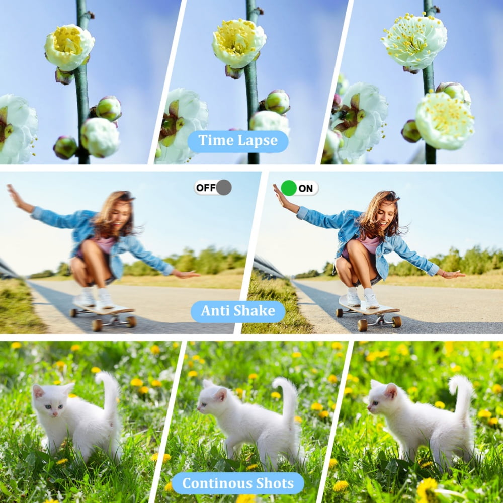Digital Camera,4K 48 MP Auto Focus Camera Selfie with Front and Rear Dual Lens with 32GB Card and 1 Batteries,16x Digital Zoom,Mini Travel Blog Camera for beginners