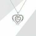 thumbnail image 4 of SFTING Multicolor Mother's Necklace Gifts 925 Sterling Silver Love You Mom Heart Pendant Necklace for Women and Mom, Birthday Mother's Day Gifts from Daughter Son, 4 of 8