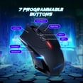 thumbnail image 3 of Wireless Gaming Mouse- USB Cordless PC Accessories Computer Mice with LED Backlit, Ergonomic Gamer Laptop Mouse with 7 Silent Buttons, 5 Adjustable DPI Plug & Play for PC, 3 of 4